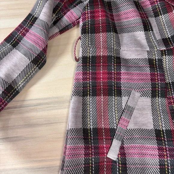 Torrid Pink and Gray Plaid Coat Size 2 - Picture 5 of 5